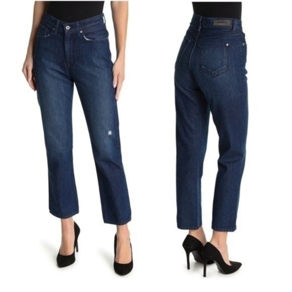 Baldwin Theresa‎ El Dorado Distressed Straight Leg High Waisted Jeans Size 29